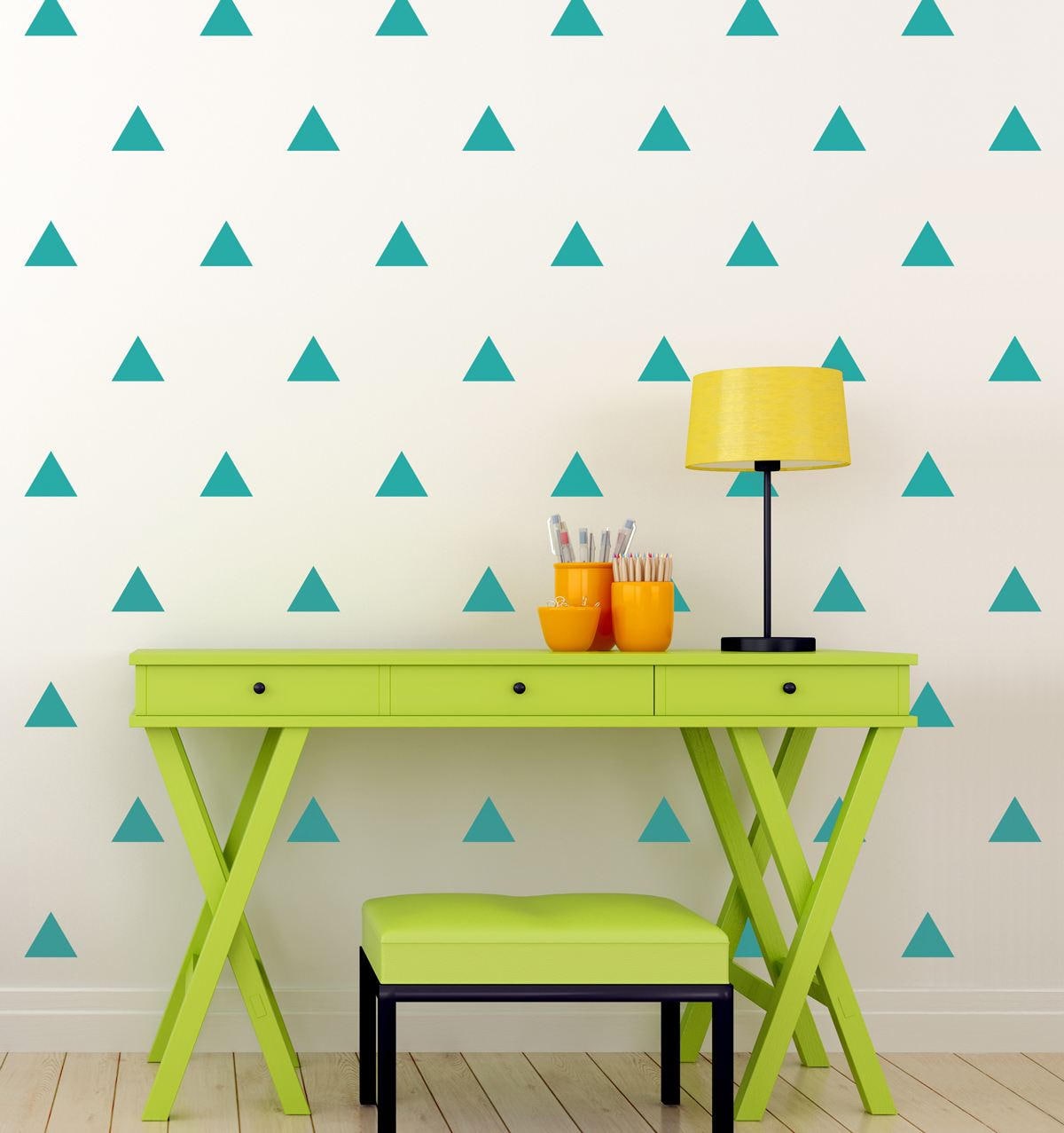 Triangle Pattern Wall Decal Set.