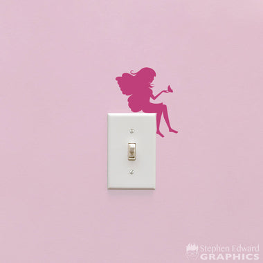 Fairy Decal. Sitting on light switch cover.