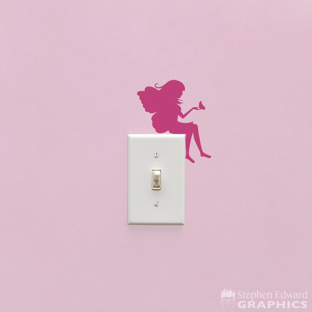 Fairy Decal. Sitting on light switch cover.
