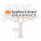 Family Tree Decal - Tree with 158 Leaves Wall Decor - Multiple Sizes