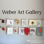 Name Art Gallery Decal - Children Artwork Display Wall Sticker - Personalized with Last Name or Kid's Name