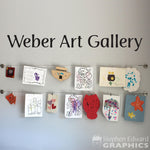 Name Art Gallery Decal - Children Artwork Display Wall Sticker - Personalized with Last Name or Kid's Name