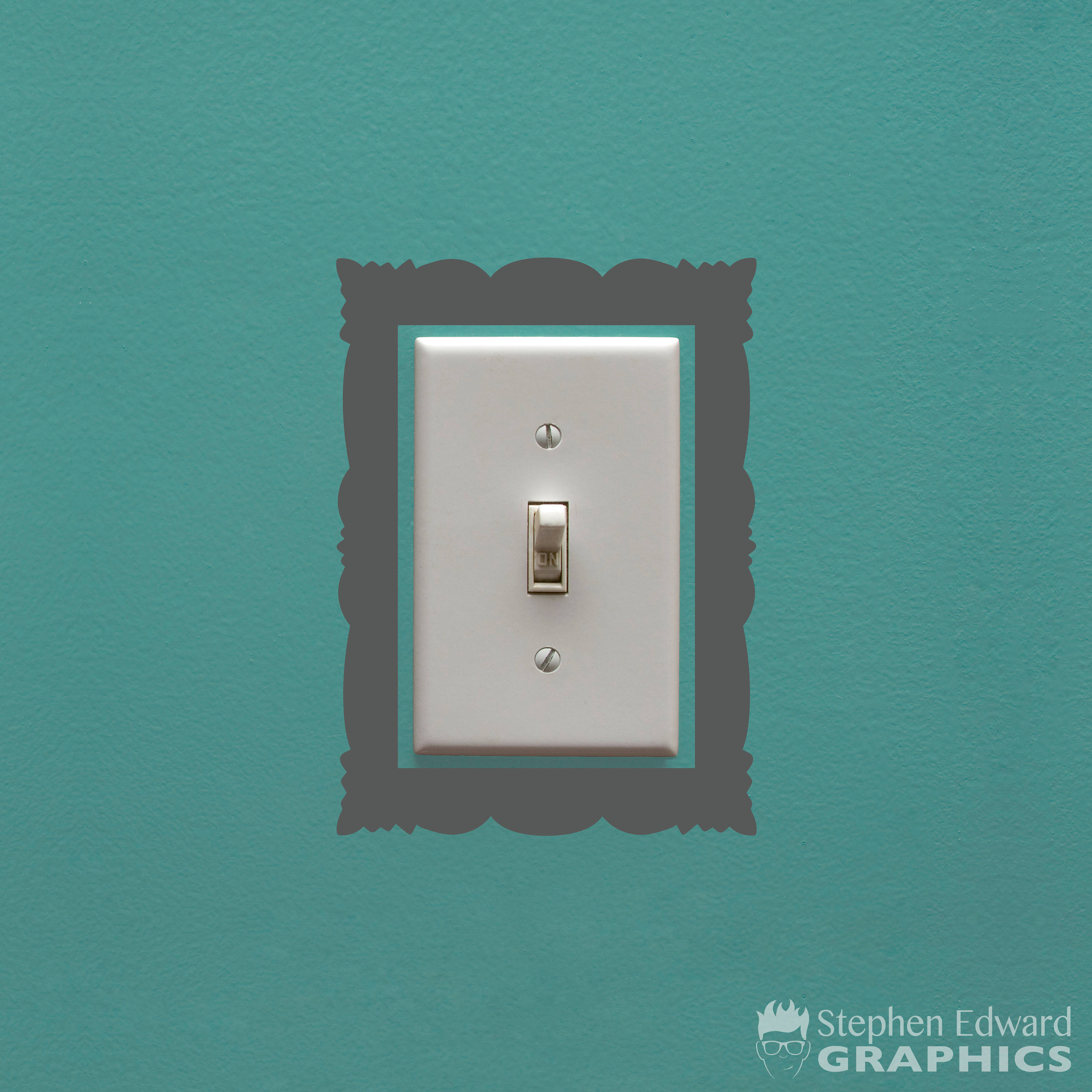 Light Switch Decal - Lightswitch Picture Frame Decal - Light Switch Cover decor