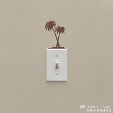 Palm Tree Light Switch Decal - Lightswitch Tropical Decal - Light Switch Cover decor