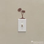Palm Tree Light Switch Decal - Lightswitch Tropical Decal - Light Switch Cover decor