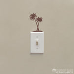 Palm Tree Light Switch Decal - Lightswitch Tropical Decal - Light Switch Cover decor