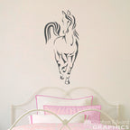 Horse Wall Decal | Girl Bedroom Wall Art | Front view Horse Vinyl | Children Decal