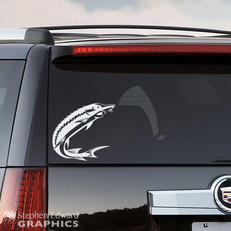 Sturgeon Fish Car Decal - Sturgeon decal for your Car, SUV or Truck