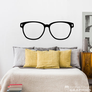 Nerd Glasses Wall Decal - Nerd Decor - Glasses Wall Art