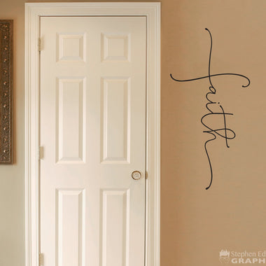 Faith Wall Decal | Cross Sticker | Christian Decor | Faith Cross