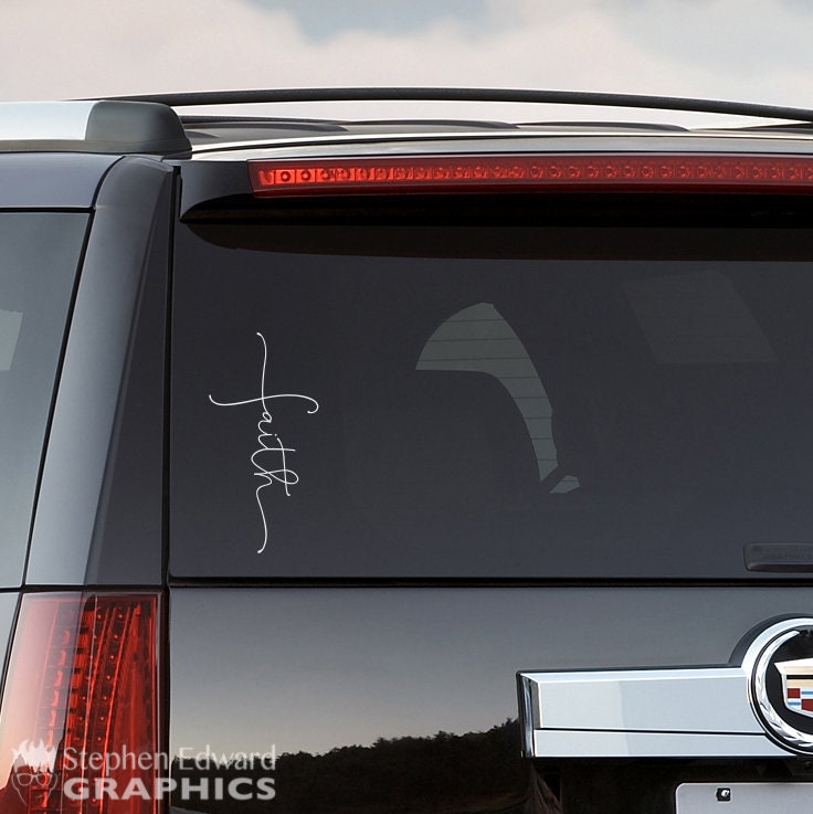 Faith Cross Car Decal | SUV Christian Sticker | Cross sticker