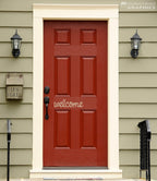 Welcome Door Sticker - Front Door Decal - Handwritten style - Wall Sticker