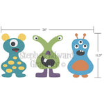 Monster Wall Decals Set of 3 Vinyl Wall Art - Children Wall Decals - Group 3