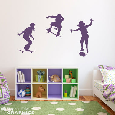 Girl Skateboarder Decal