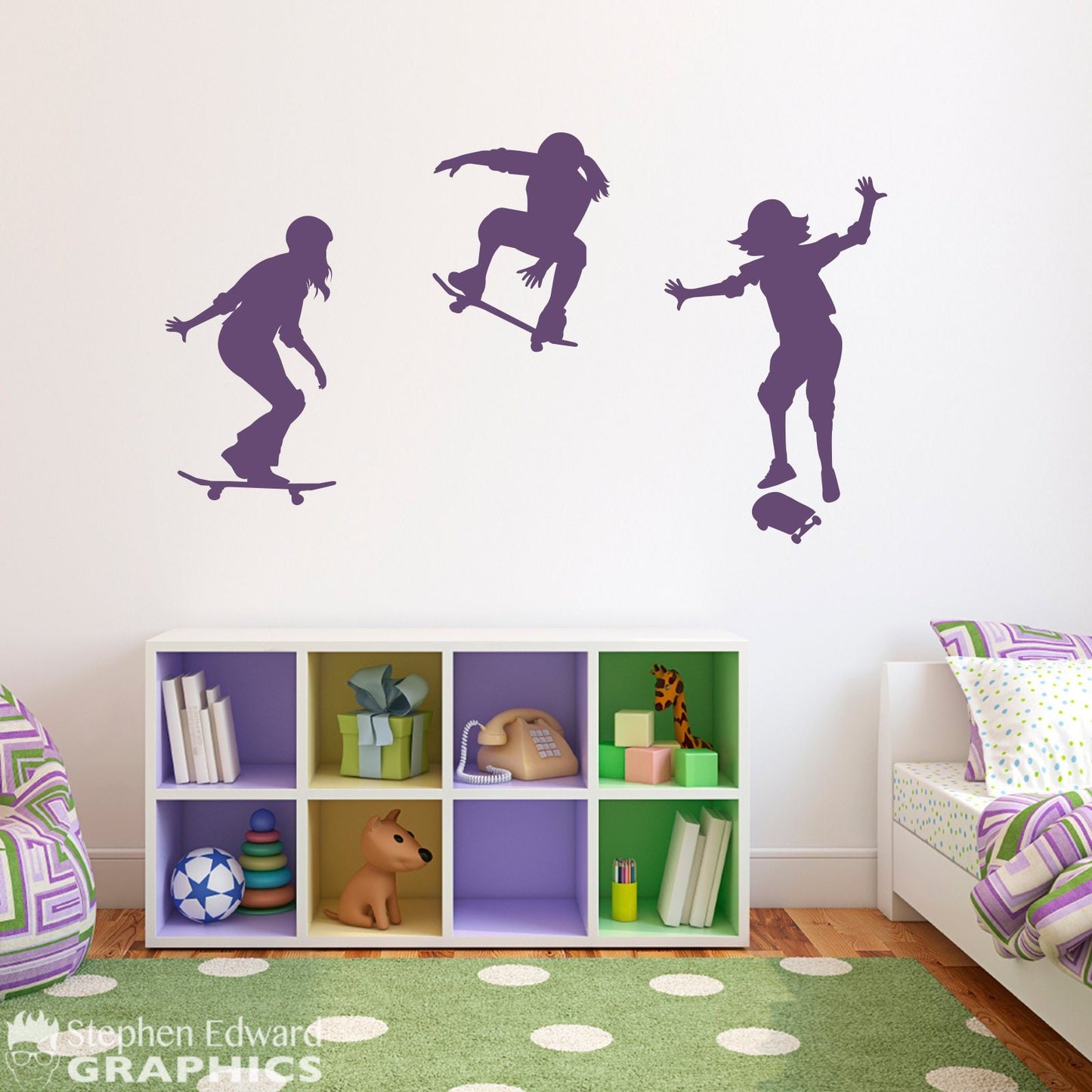Girl Skateboarder Decal
