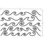 Curly Waves Wall Decal - Ocean Decor - Water Decal - Vinyl Wall Art