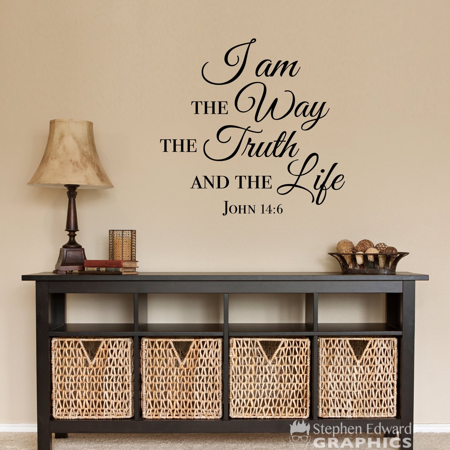 I am the Way the Truth and the Life Decal | Bible Verse John 14:6 | Christian Vinyl Wall Art
