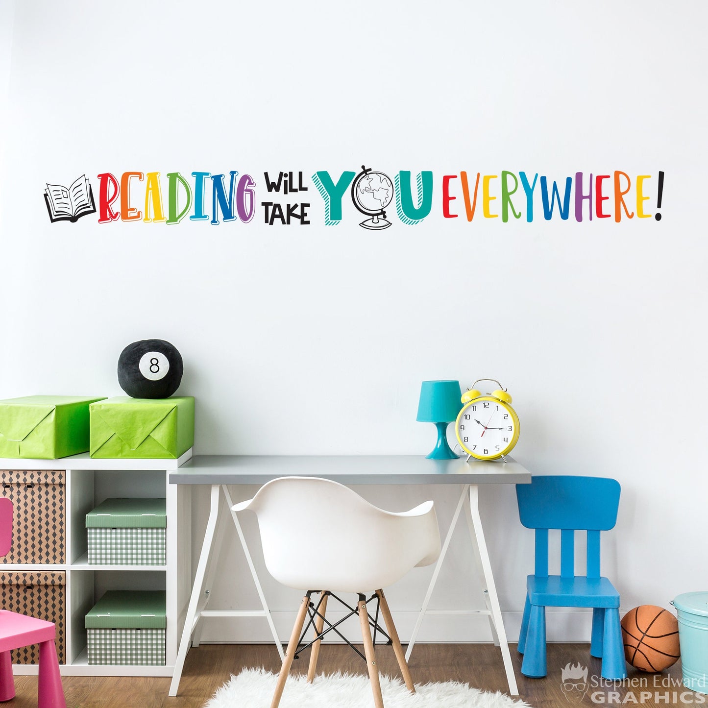 Reading will take you Everywhere Decal - Classroom Vinyl - Library Wall Sticker Decor