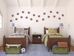 Wolf Paw Print Wall Decal Set of 20 | Boy Bedroom Decor | Wolf Tracks | Large Size