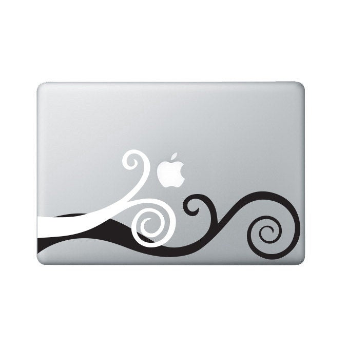 Wavy Swirl Laptop and Tablet Decal | Sticker