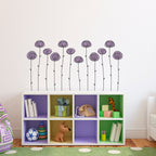 Handdrawn Roses Wall Decal Set. Set of 12.