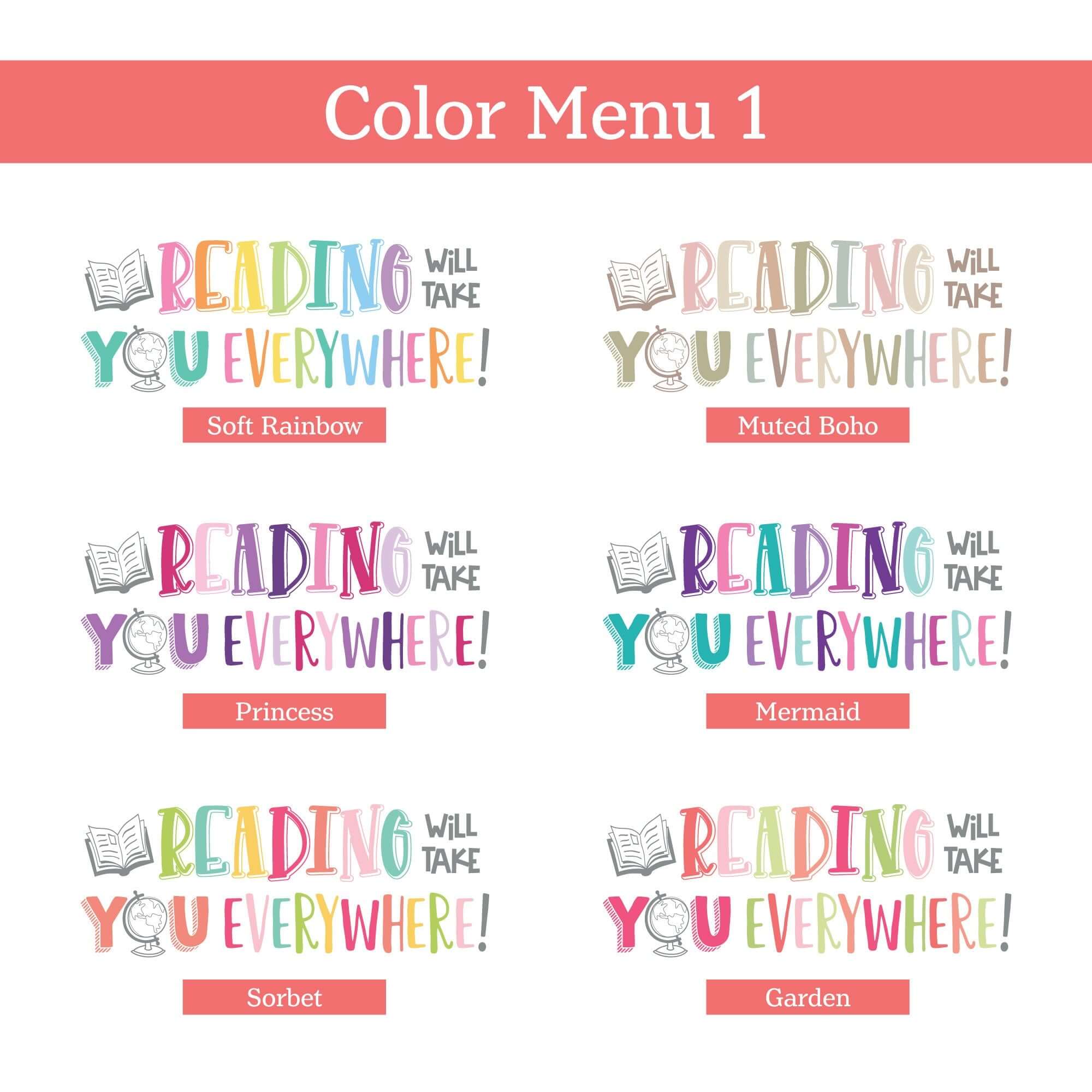 Reading Will Take You Everywhere Wall Decal | Inspirational Classroom Decor for Teachers and Kids | Motivational Quote Vinyl Sticker