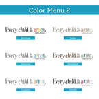 Every Child is an Artist Decal | Children Artwork Display Decal | Picasso Quote Wall Sticker | More Color Schemes