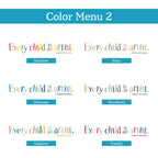Every Child is an Artist Decal | Children Artwork Display Vinyl | Picasso Quote | Pastel Rainbow