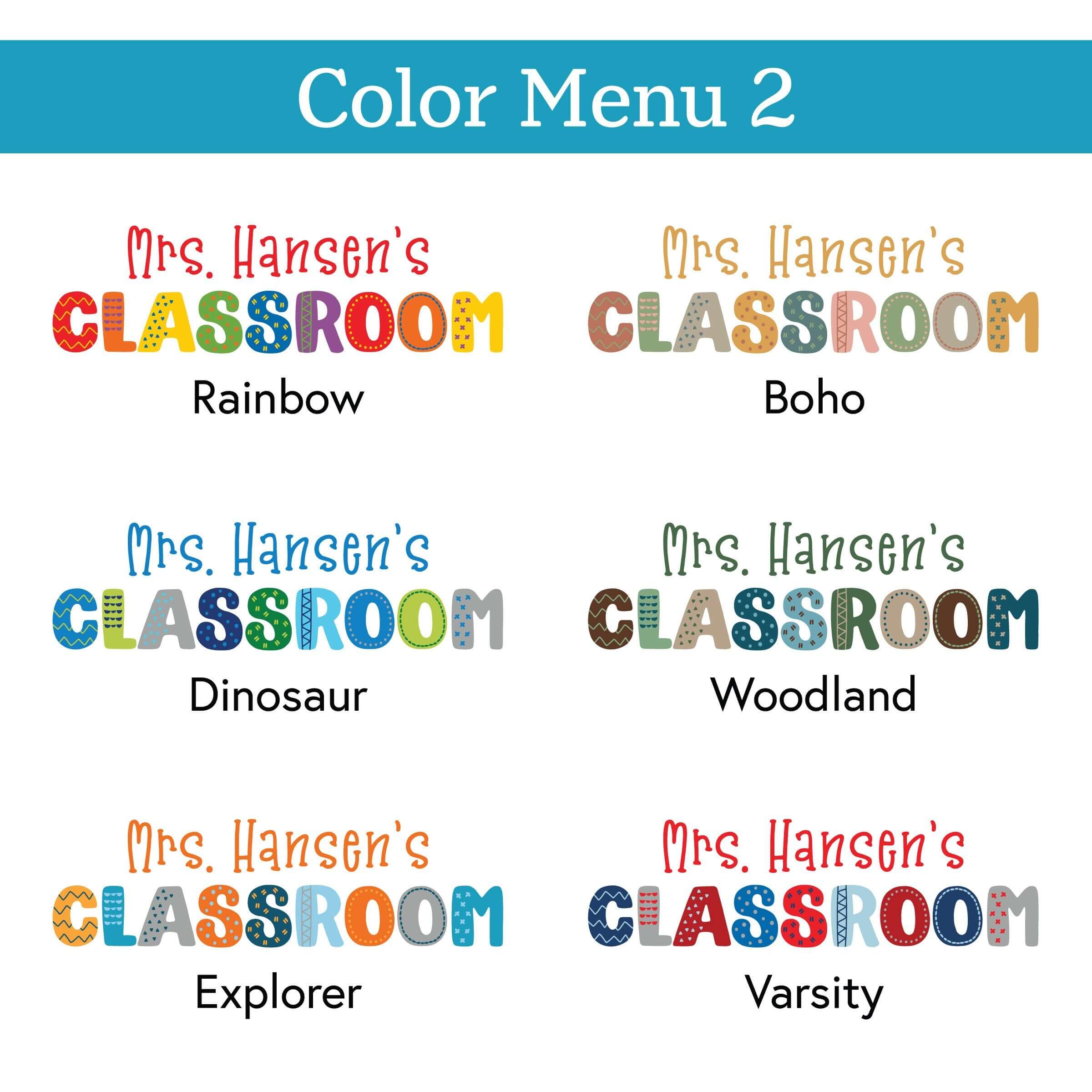 Classroom Decal with Personalized Teacher Name | School Wall Decor | Multiple Colors