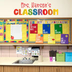 Classroom Decal with Personalized Teacher Name | School Wall Decor | Multiple Colors