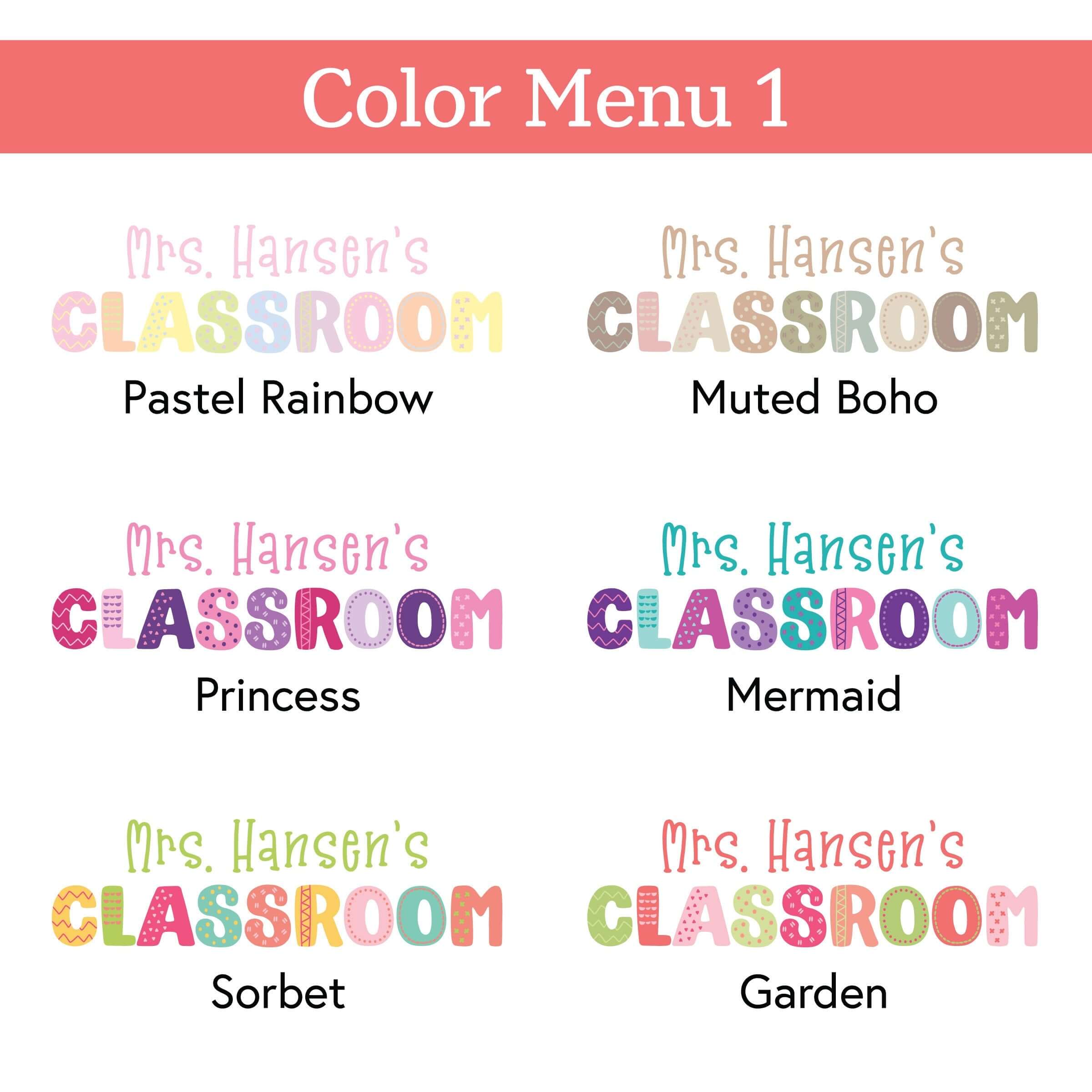 Classroom Decal with Personalized Teacher Name | School Wall Decor | Multiple Colors