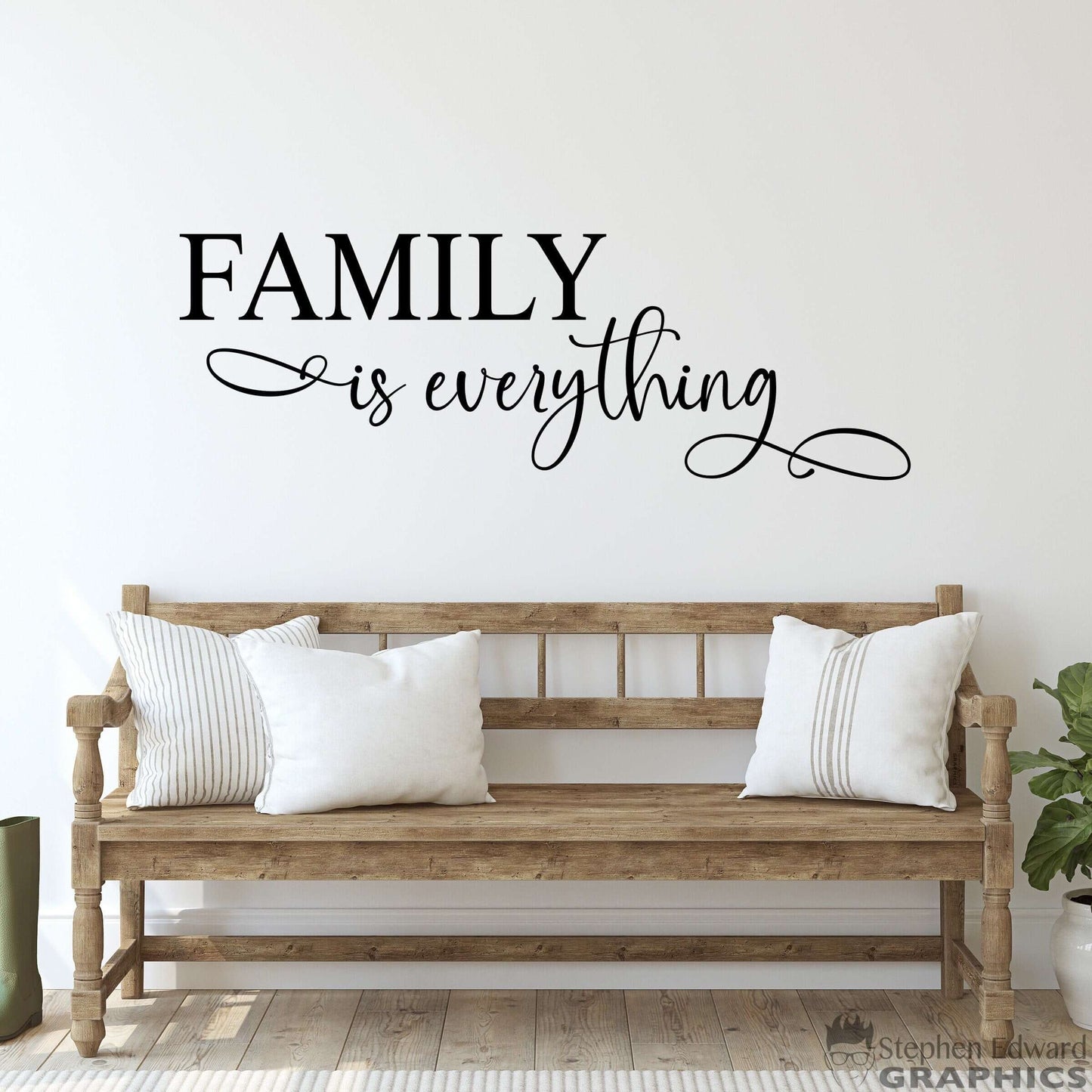 Family is Everything Decal | Living Room or Photo Gallery Decor | Family Vinyl Wall Art