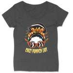 Crazy Pumpkin Lady | Ladies Plus Size T-Shirt | Halloween Shirt | Funny Halloween | Trick and Treat | Halloween Party | Autumn Shirt