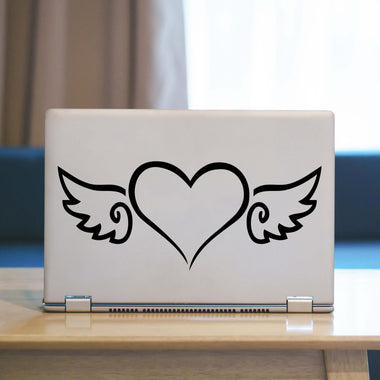 Heart & Wings Laptop and Tablet Decal | Sticker