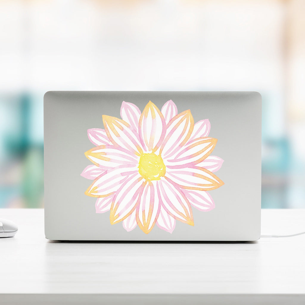 Light Pink Watercolor Flower Laptop and Tablet Decal | Sticker