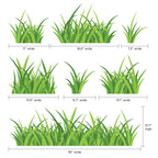 Multicolored Grass Decal Set | Set of 7 Grass Patches | Children Bedroom Decor