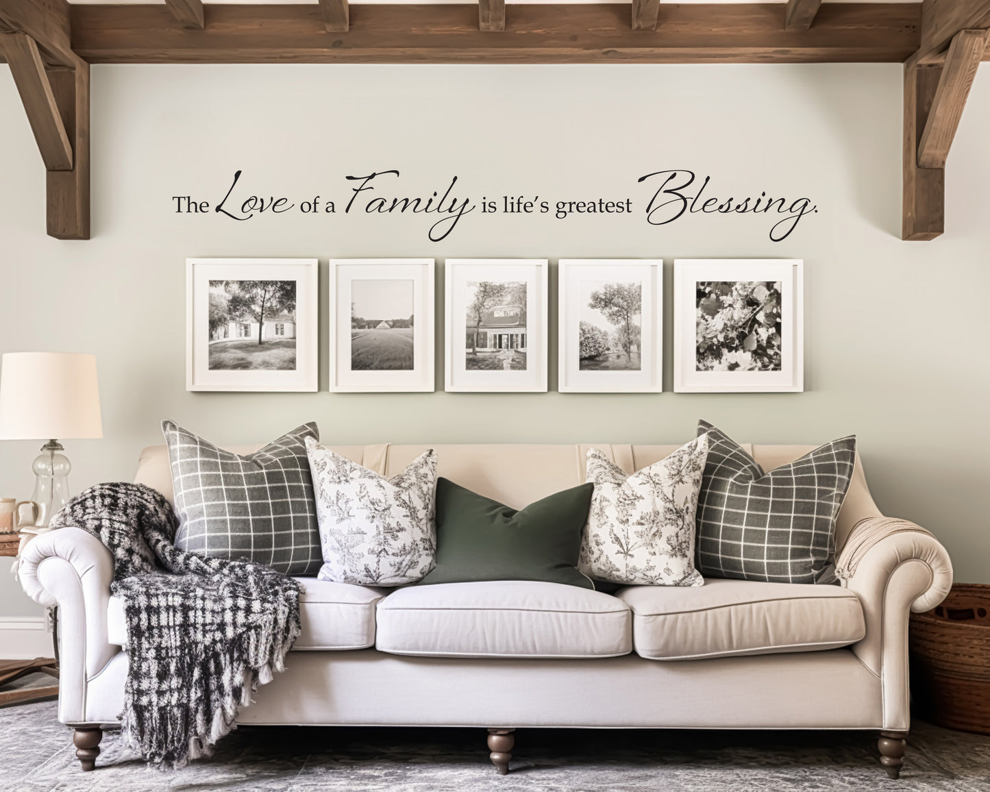 Love of a Family Wall Decal | Life's Greatest Blessing Vinyl | Picture Wall Decal | Large