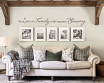 Love of a Family Wall Decal | Life's Greatest Blessing Vinyl | Picture Wall Decal | Large