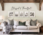 Blessed & Thankful Wall Decal | Gallery Wall Decor | Family Quote for Living Room | Mom Gift
