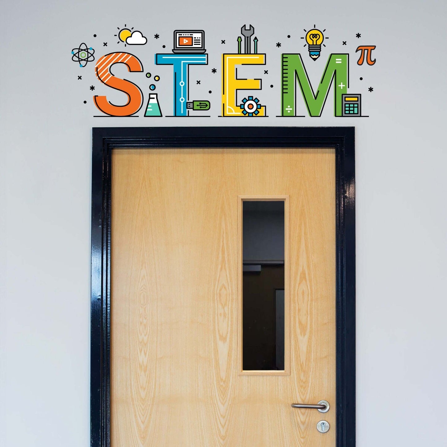 STEM graphic for Classroom. Stem Wall Decal.