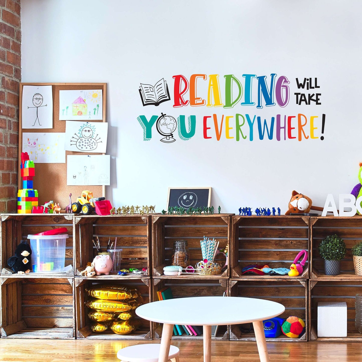 Reading Will Take You Everywhere Wall Decal | Inspirational Classroom Decor for Teachers and Kids | Motivational Quote Vinyl Sticker