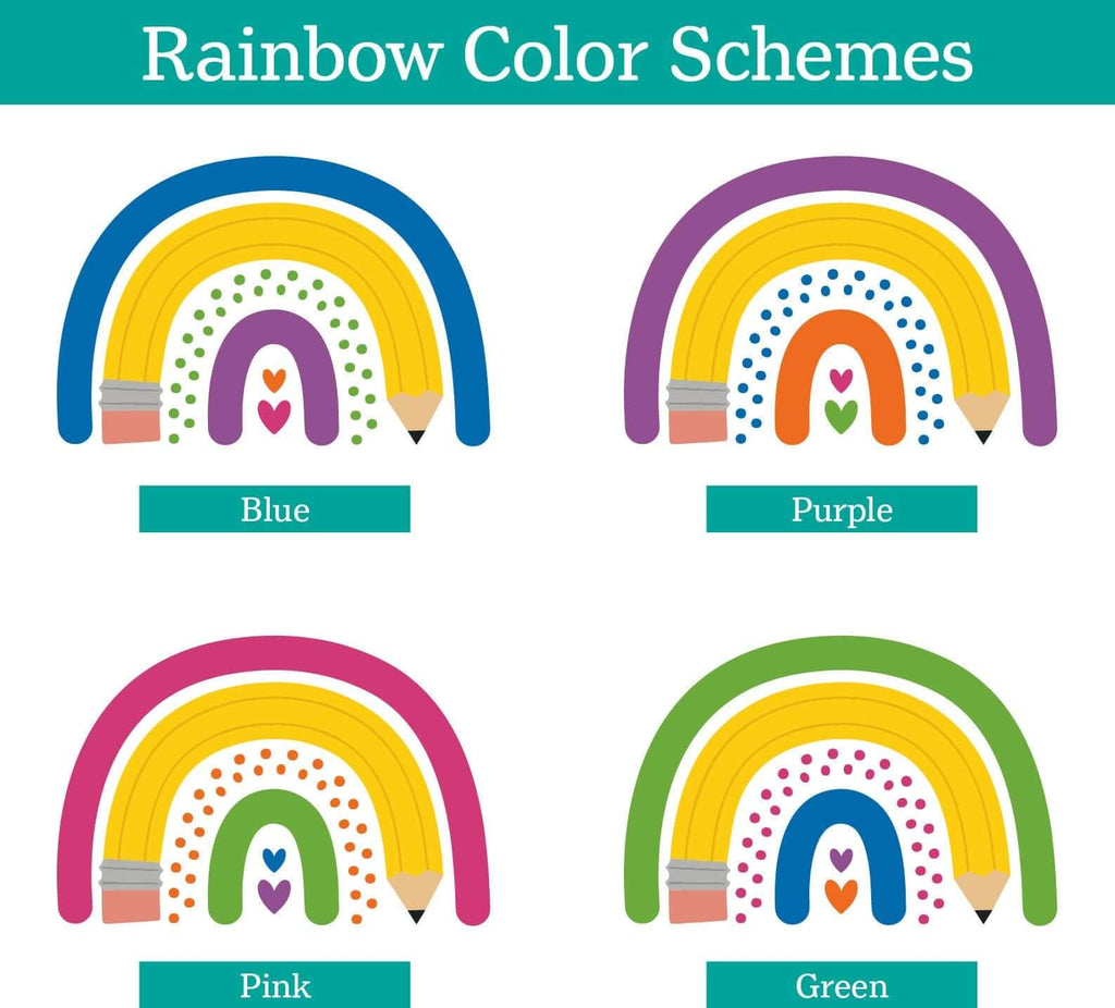Pencil Rainbow Decal | Classroom Wall Art Decor