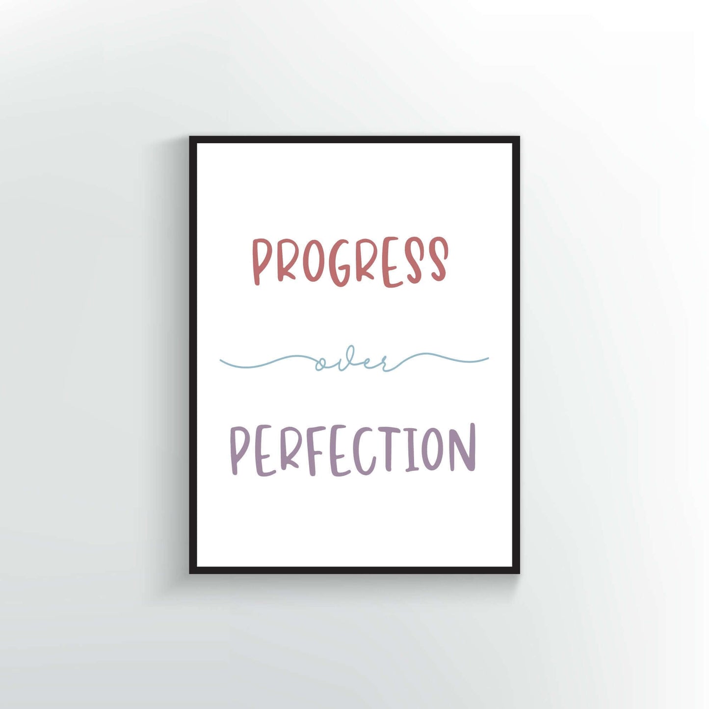 Progress over Perfection. Wall Poster or print.