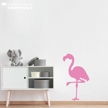 Pink Flamingo Wall Decal.