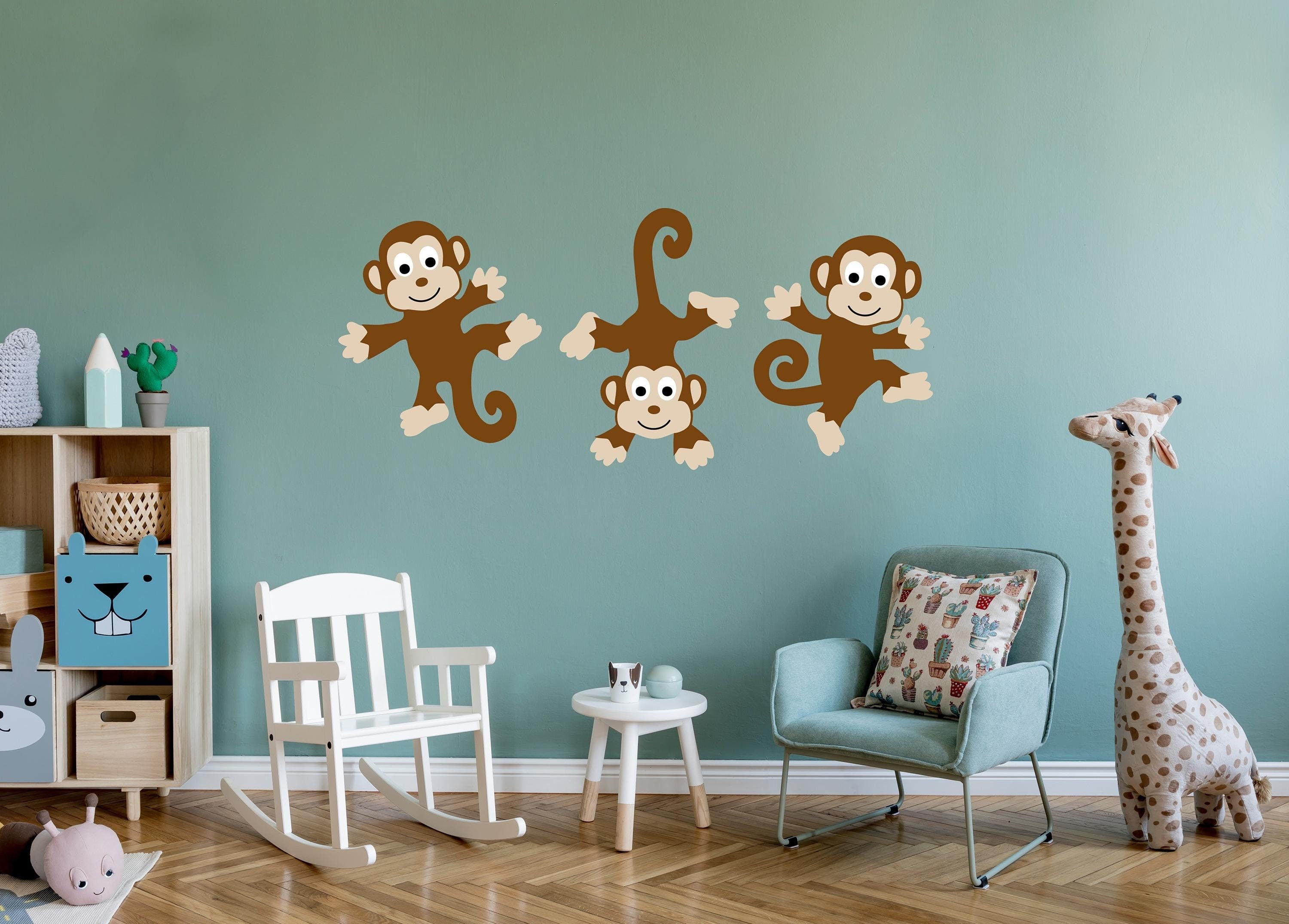Monkeys Wall Decal Set.
