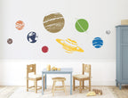 Solar System Decal Set. Children Wall Art.