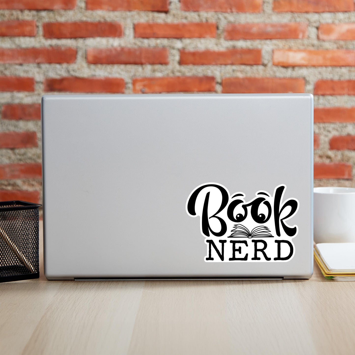 Book Nerd Laptop Sticker Decal.