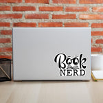 Book Nerd Laptop Sticker Decal.