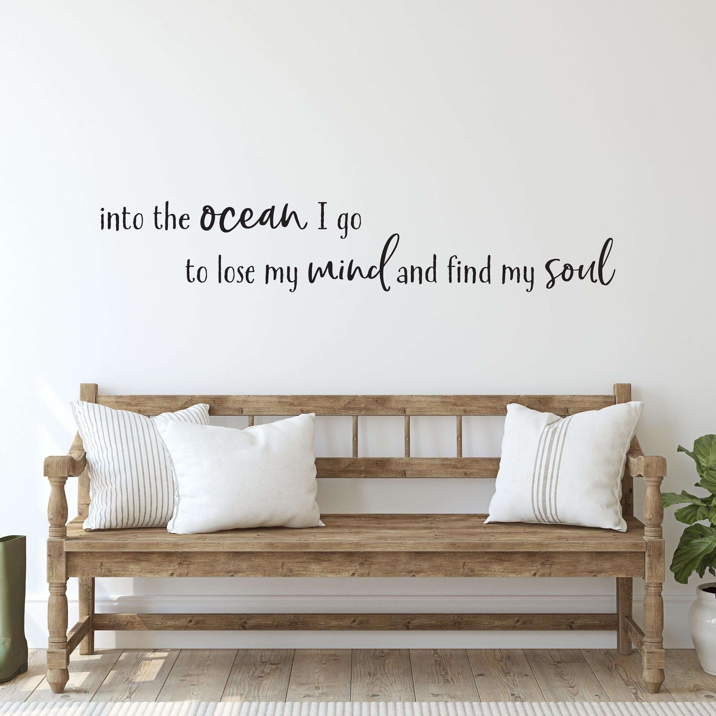 Into the ocean I go to lose my mind and find my soul decal.