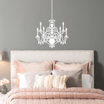 Chandelier Wall Decal. Fancy Girl Bedroom Decor.